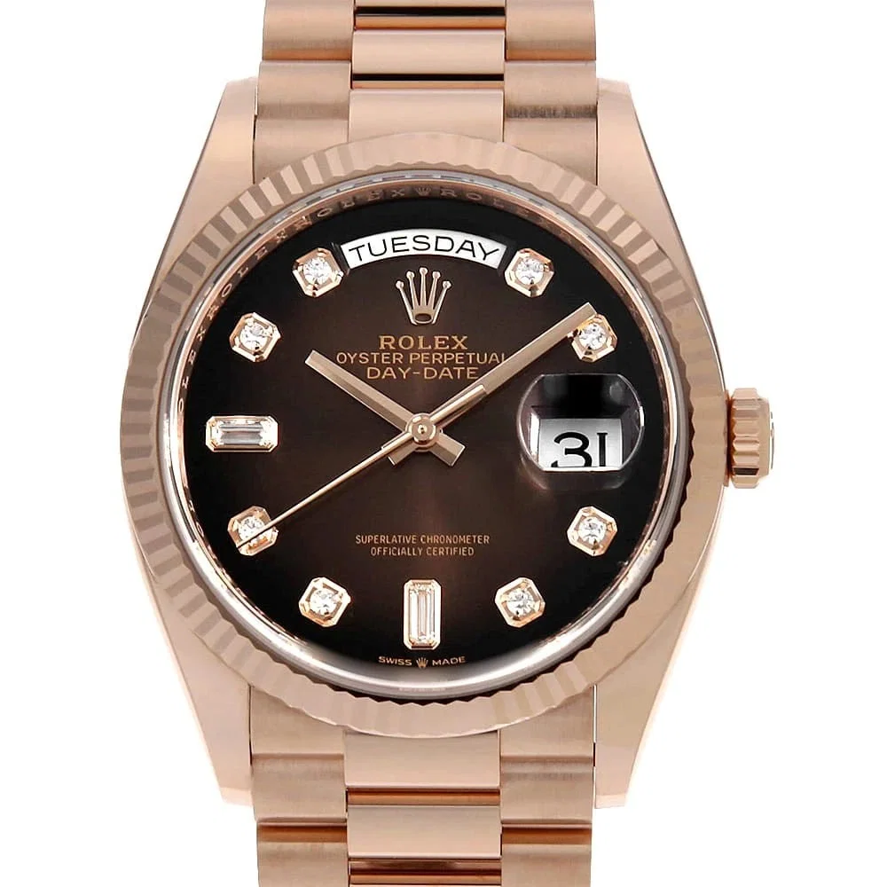 ROLEX DIAMOND BAGUETTE CHOCOLATE BROWN