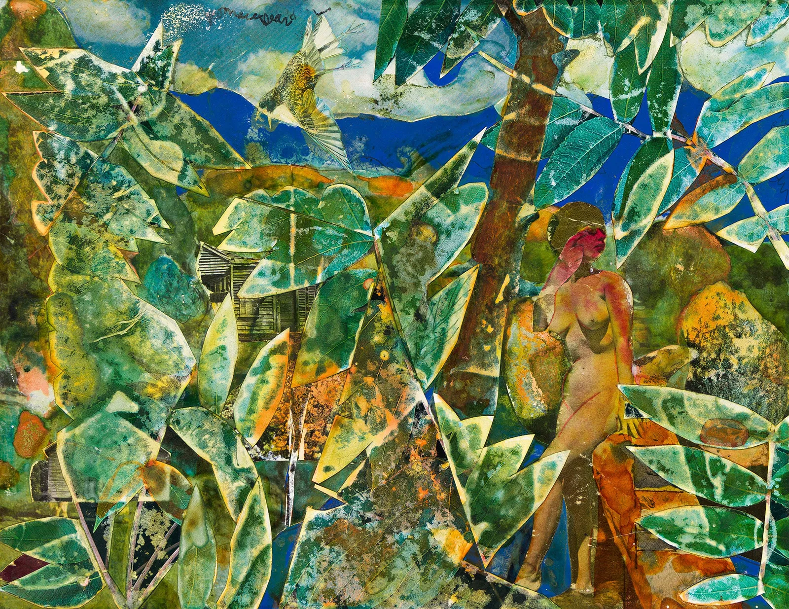 Romare Bearden (1911-1988), Untitled (Nude in Forest), circa 1971.