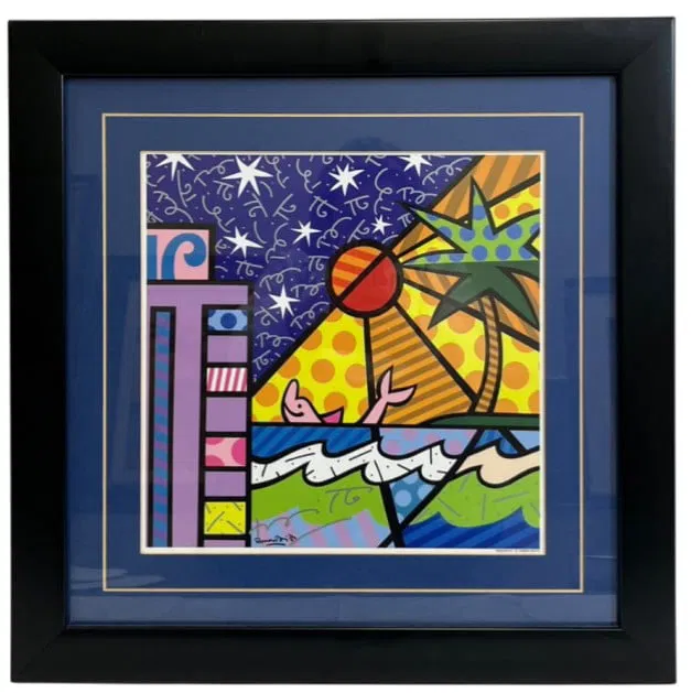 Romero Britto Hand Signed Print "Miami Beach"