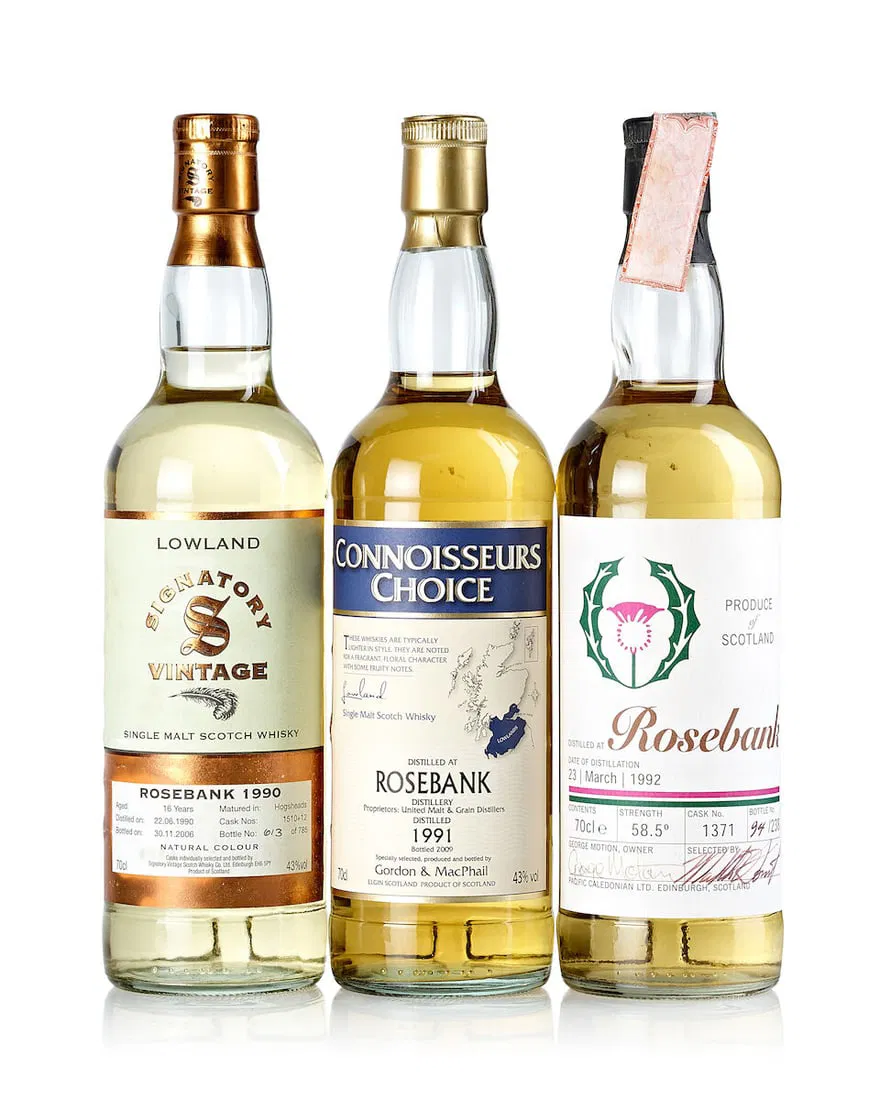 Rosebank Cask #1371, 1992 (1x 700ml) Rosebank 16 Year Old Cask #1510+12, 1990 (1x 700ml) Roseban...