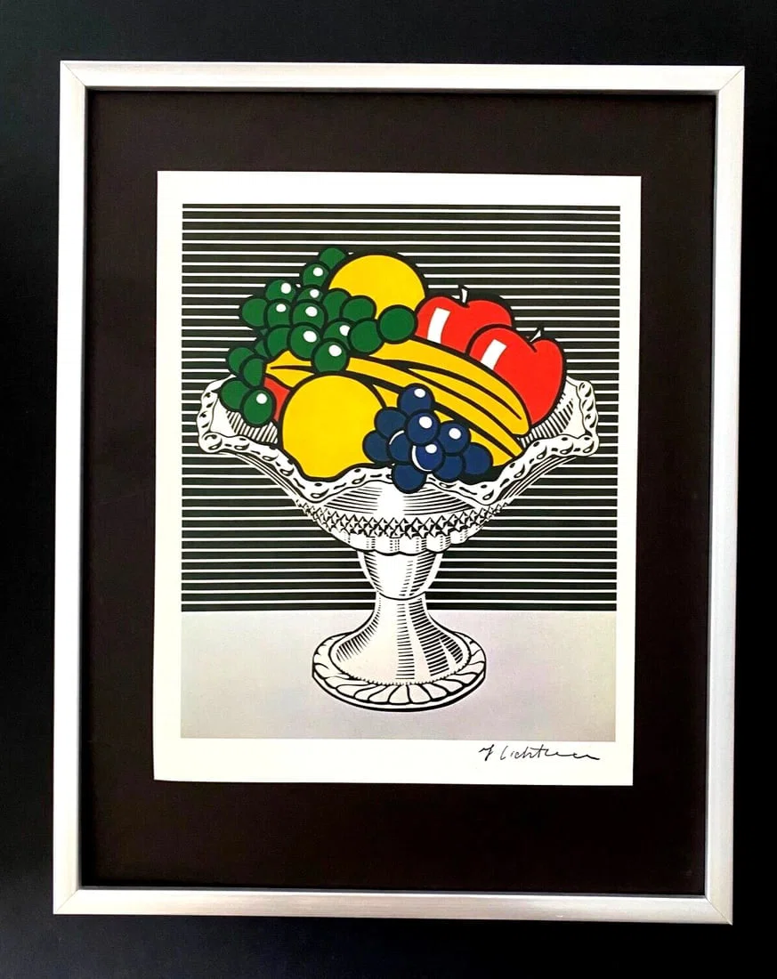 ROY LICHTENSTEIN + 1981 SIGNED PRINT + WITH NEW SILVER FRAME