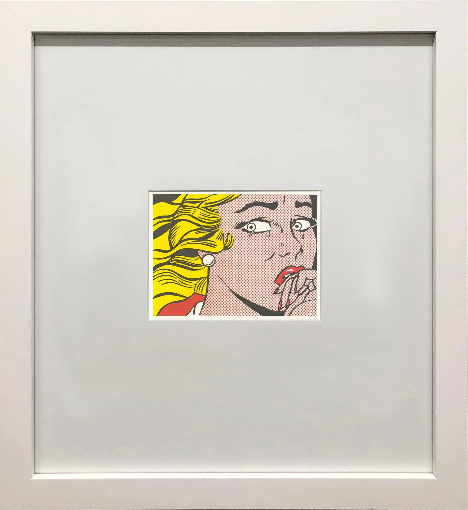 Roy Lichtenstein - Crying Girl - 1994 Offset Lithograph 4.75" x 7"