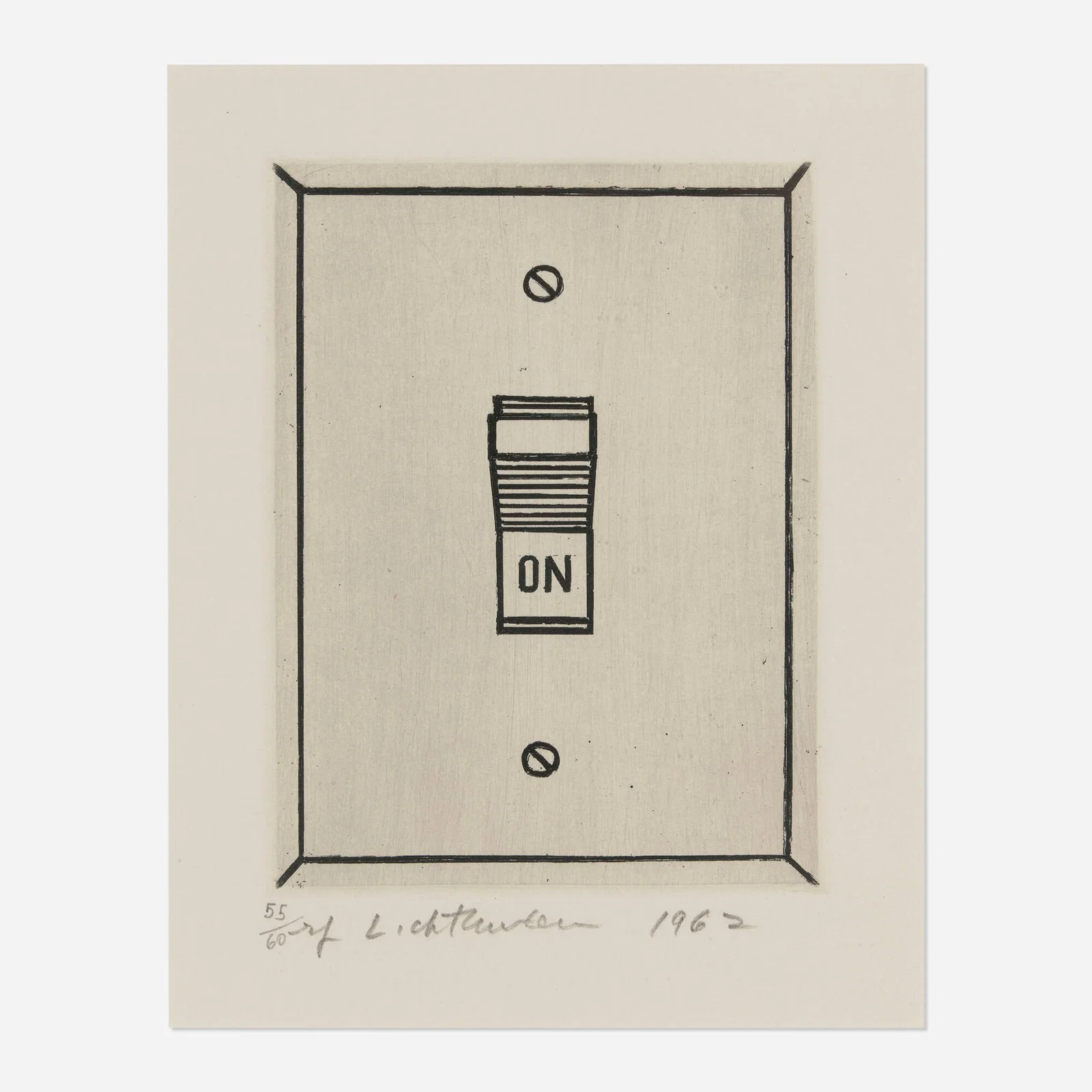 Roy Lichtenstein, On (from the International Anthology of Contemporary Engraving)