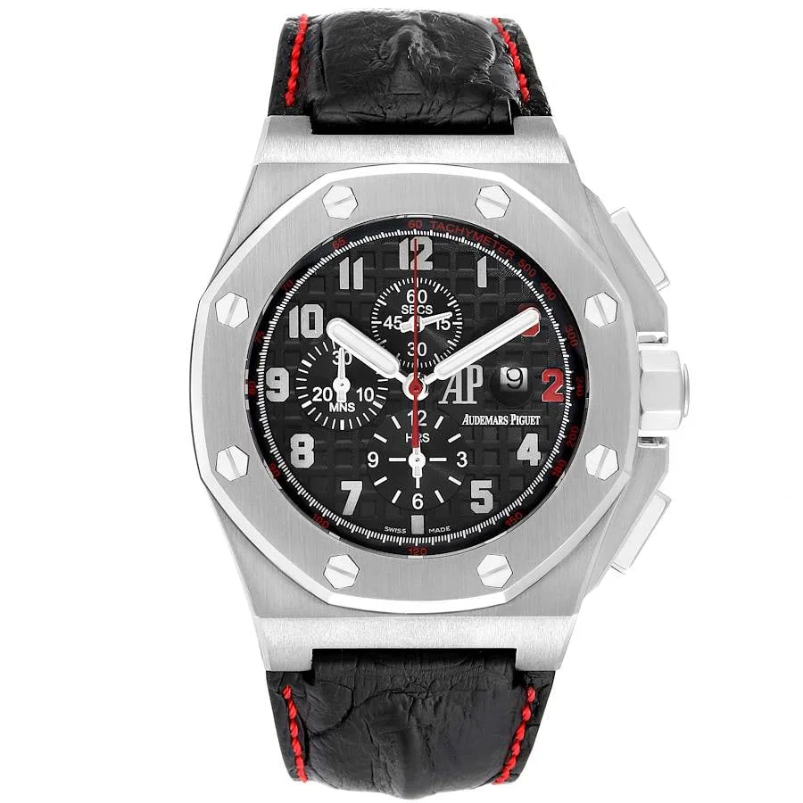 Royal Oak Offshore Shaquille O'Neal Edition Watch Black Mega Tapisserie Dial Leather