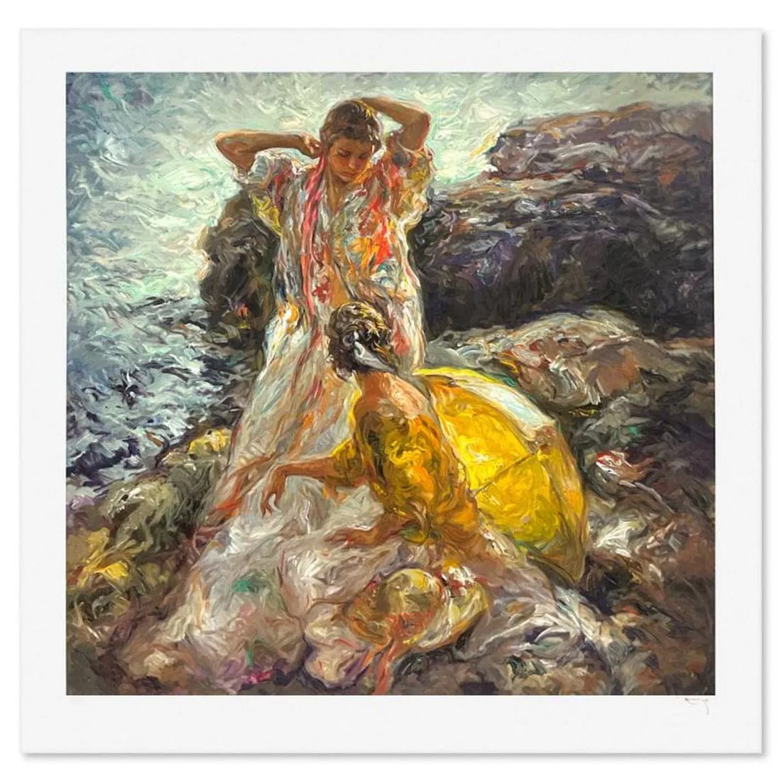 Royo, "Cala En Mallorca" Limited Edition Printer's Proof Serigraph (34" x 34"), Numbered and Hand