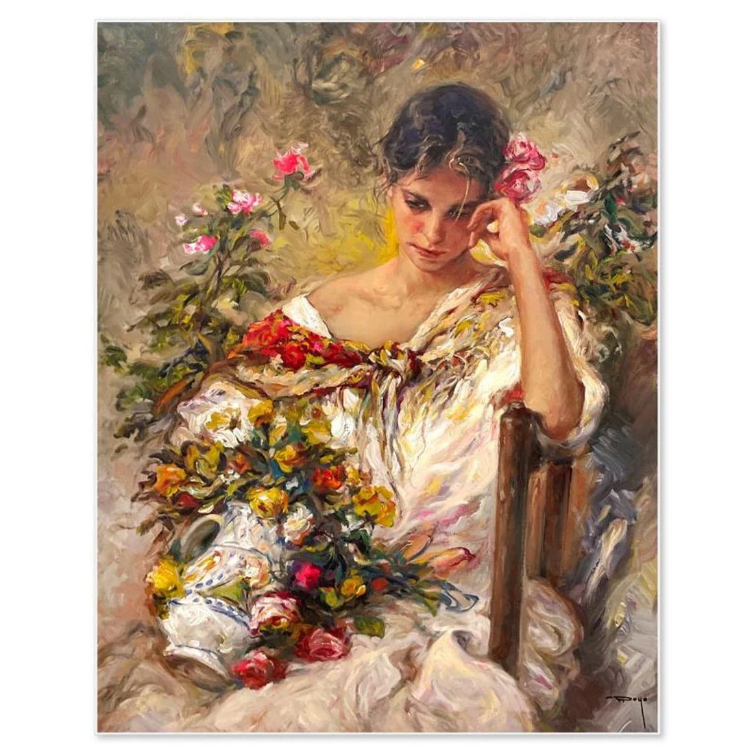 Royo, "Recuerdo" Limited Edition Printer's Proof on Clay-Board (36" x 29"), Numbered and Hand Signed