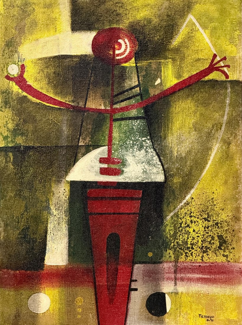 Rufino Tamayo, Oil on canvas panel.