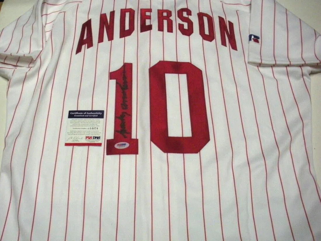 Russell Baseball Jersey Signed by Sparky Anderson with PSA DNA Authentication