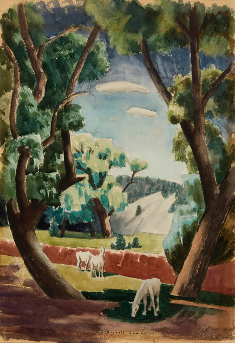 Russell Cowles (1887-1979), Horses in a pasture, New Mexico