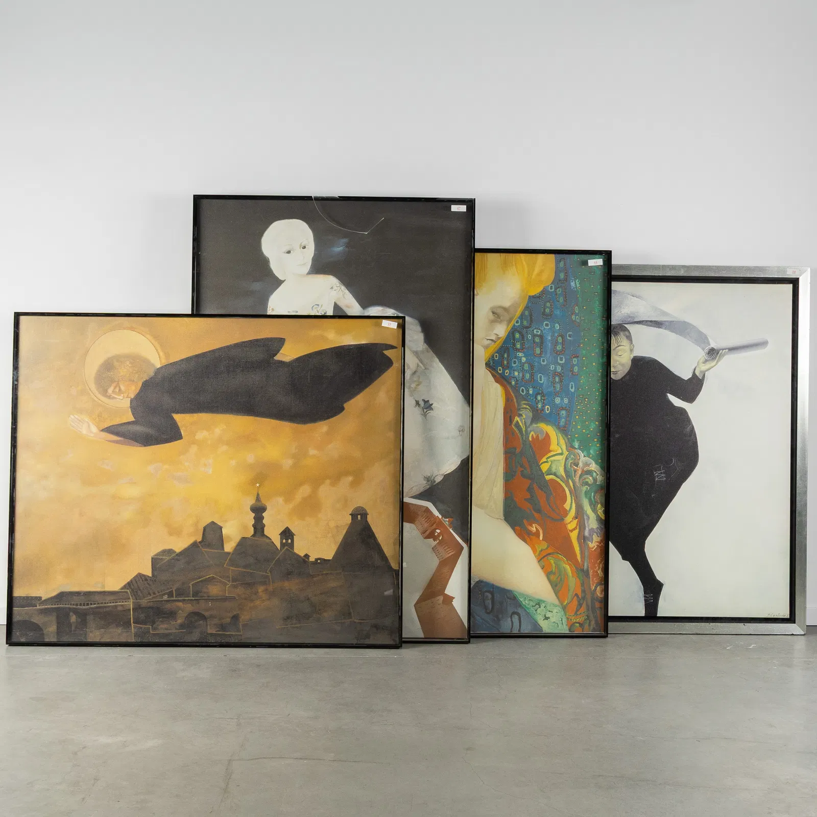Russian school: Daria Semenova (1958) 'The Black Angel', 'Proletarians', 'Narcissus' and 'Dancing