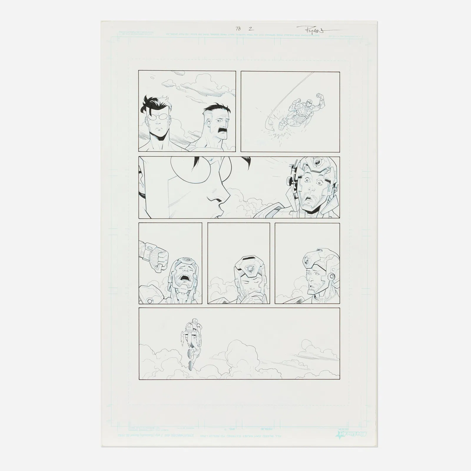 Ryan Ottley and Cliff Rathburn, Invincible #78 Story Page 2 Original Art (Image Comics, 2011)