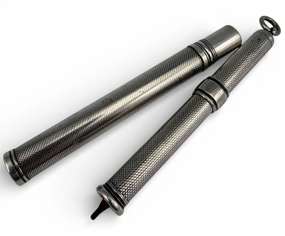 S. Mordan & Co. Silver Traveler's Pen & Pencil Holder