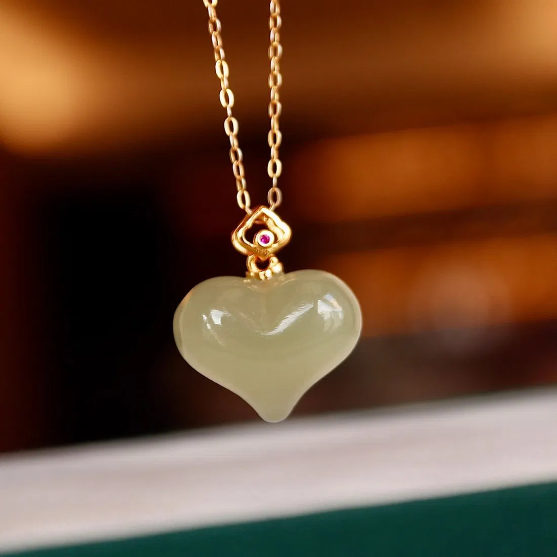 S925 silver natural Hetian jade pendant