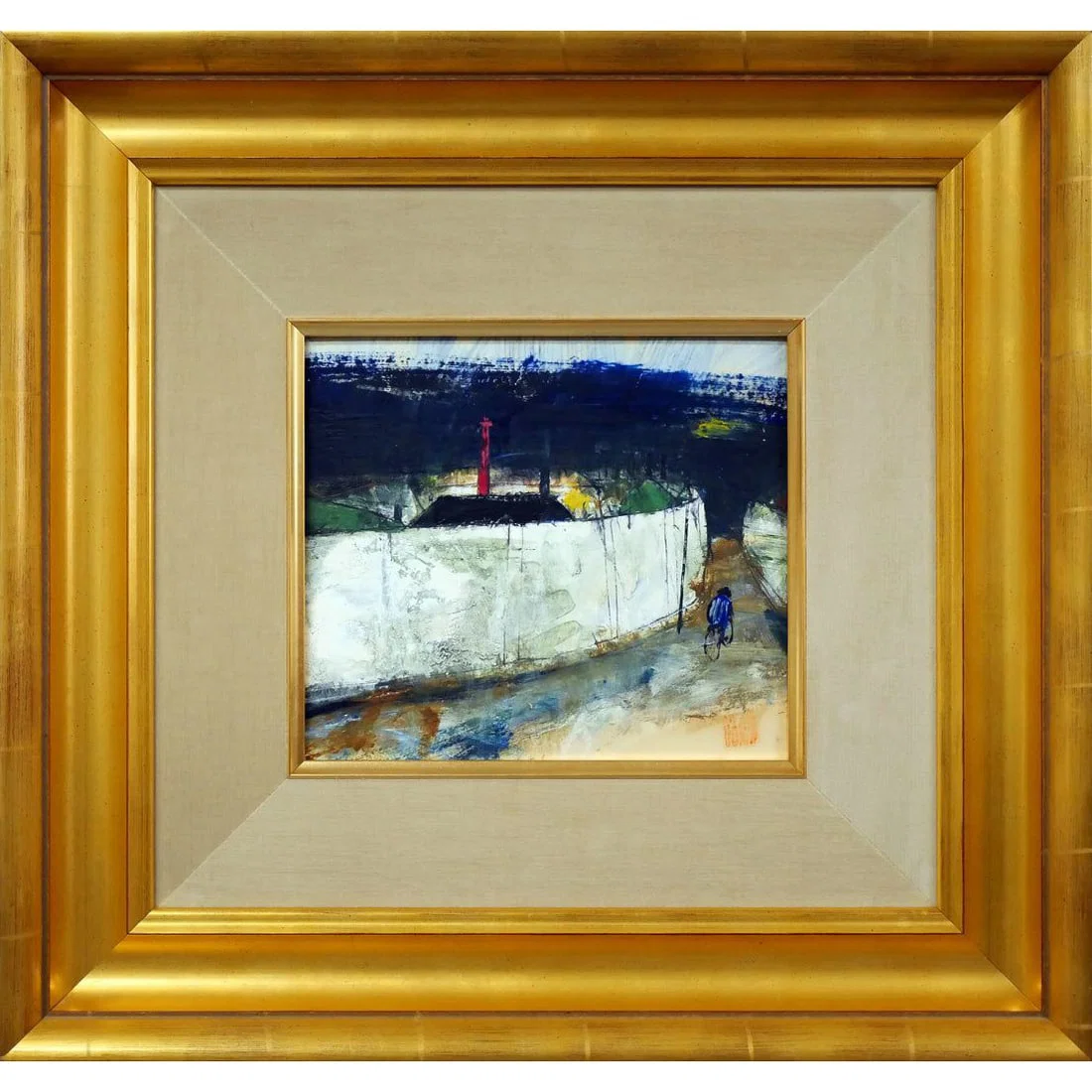 Sadaichi Watanabe, oil painting artwork, with artist's seal