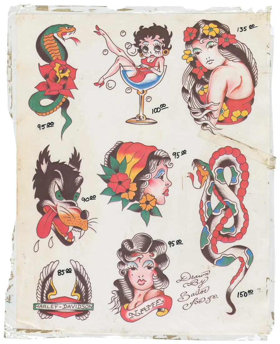 Sailor Joe Jr. Printed Production Flash Sheet, Late 20th Century