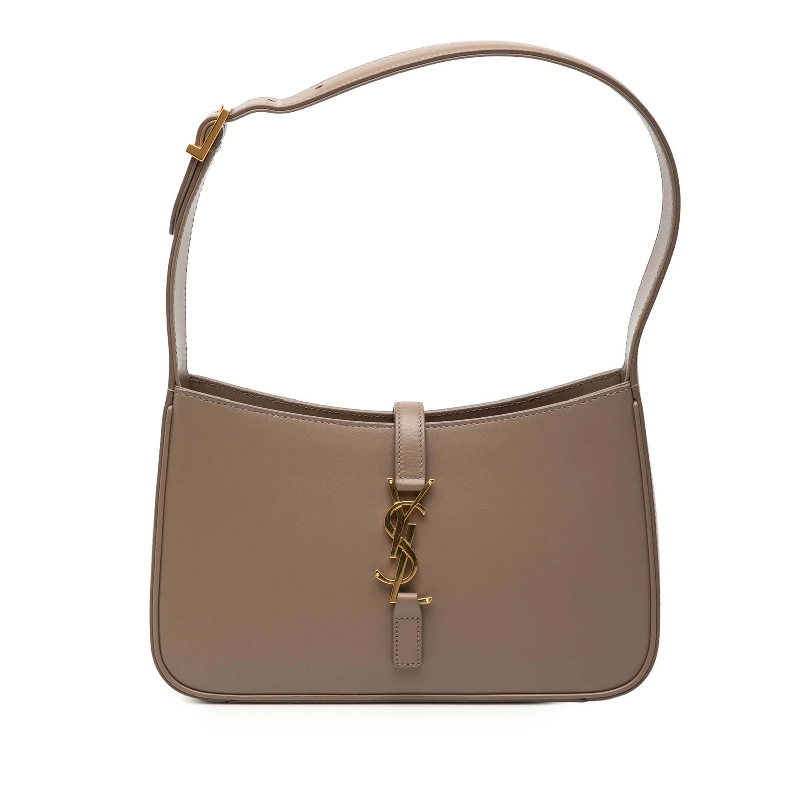 Saint Laurent Le 5 a 7 Brown Leather Shoulder Bag