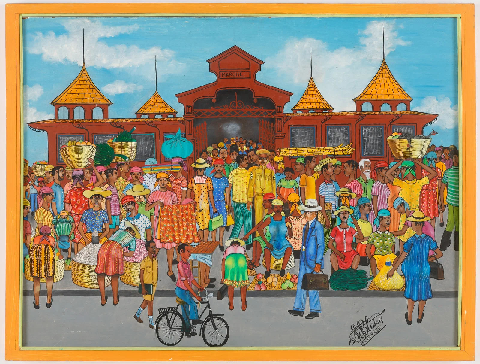 Saint-Louis Blaise (Haitian/Haiti) Oil Painting, 24" x 32"