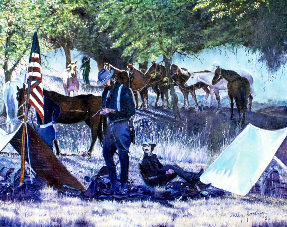 Sally Jordan (CA,MA,20C) oil painting