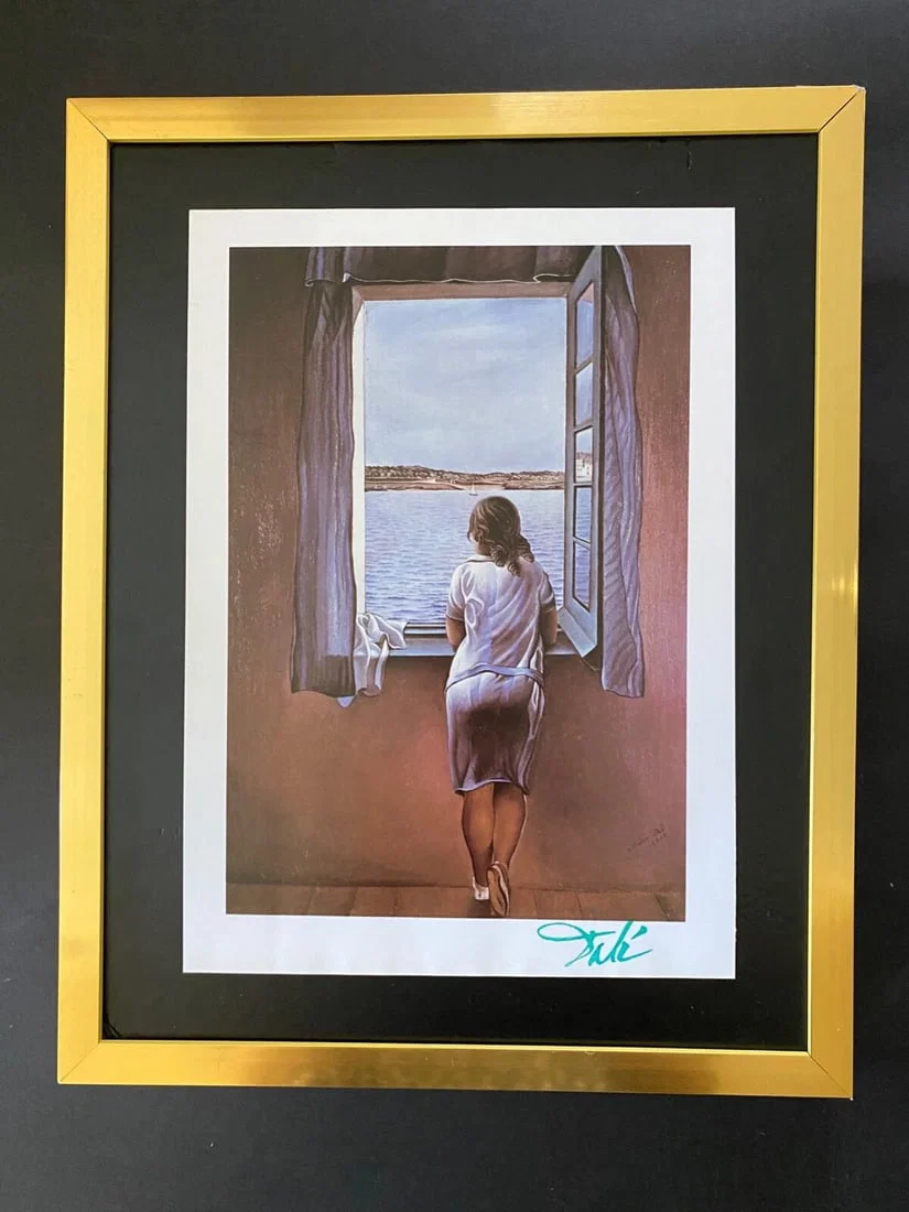 Salvador Dali 1970 Vintage Signed Print Framed Surrealist Art