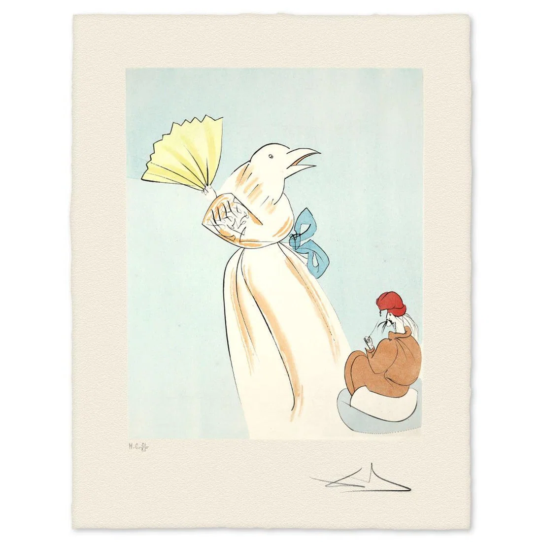 Salvador Dali- Etching "Shitakiri- The Tongue- Cut Sparrow"