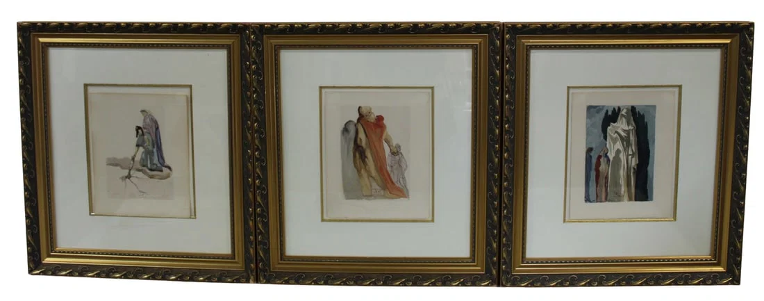 SALVADOR DALI Lot Of 3 Framed Signed Prints