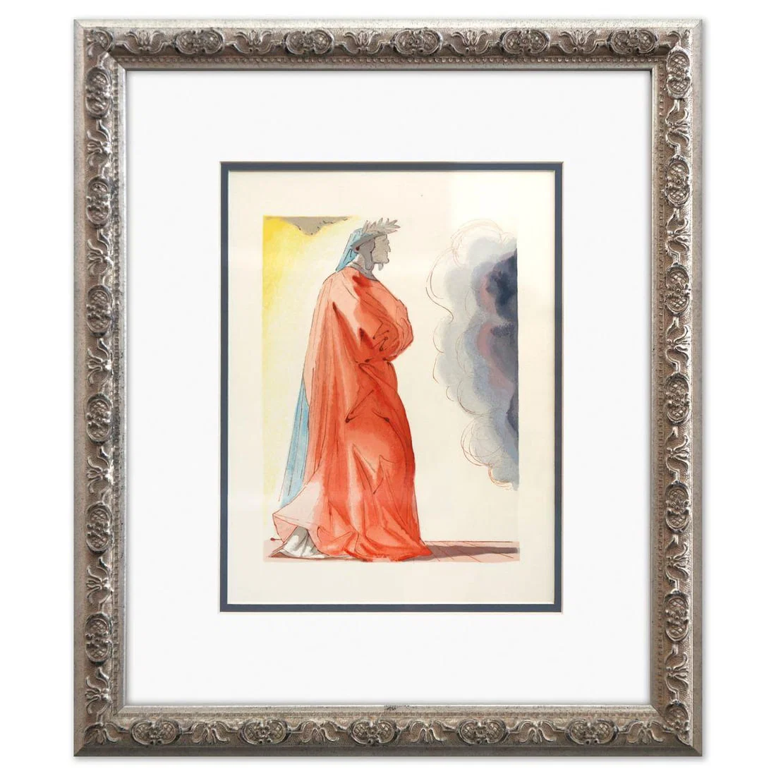 Salvador Dali- Original Color Woodcut on B.F.K. Rives Paper "Paradise 1"
