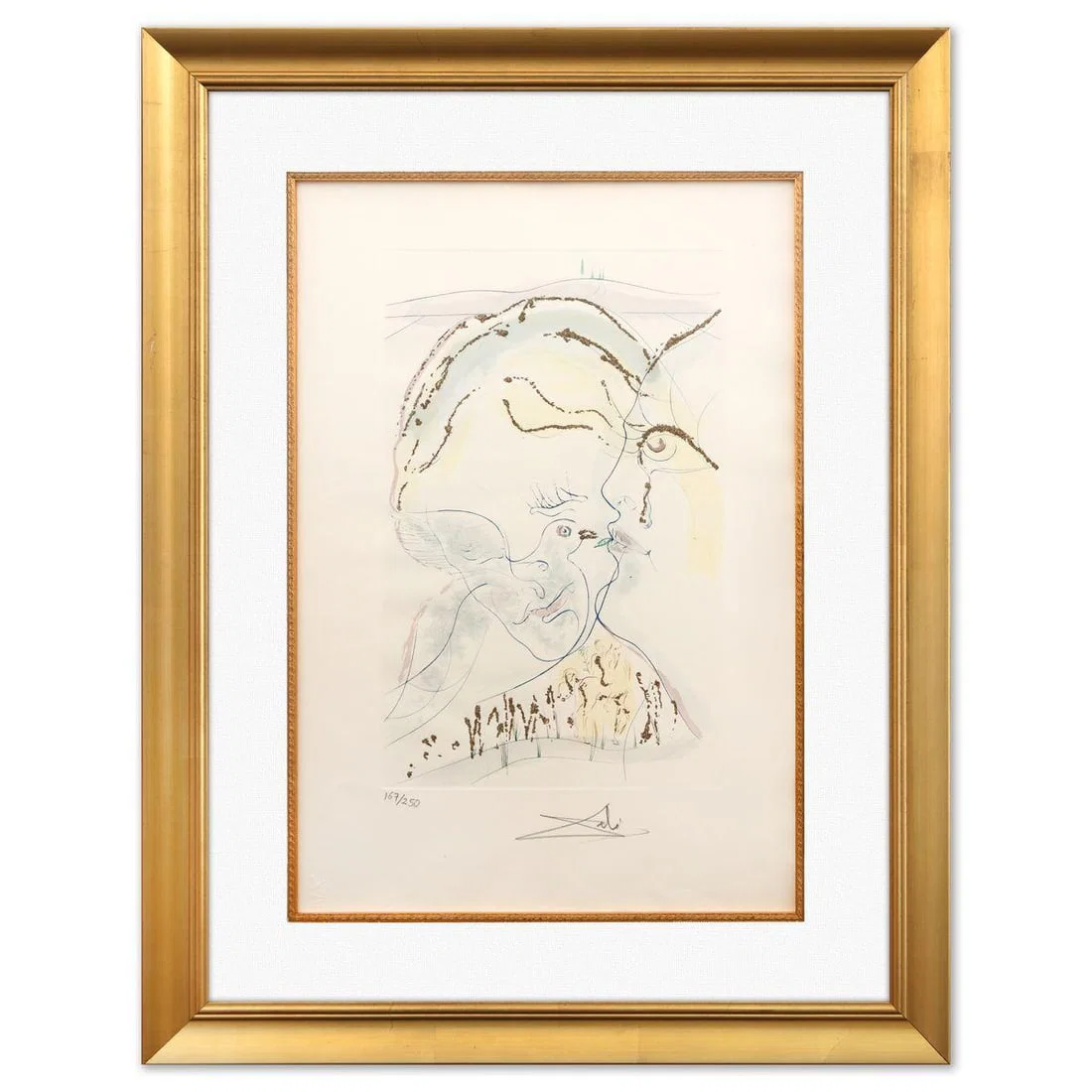 Salvador Dali- Original Lithograph "The Dove-like Eyes on the Bride"