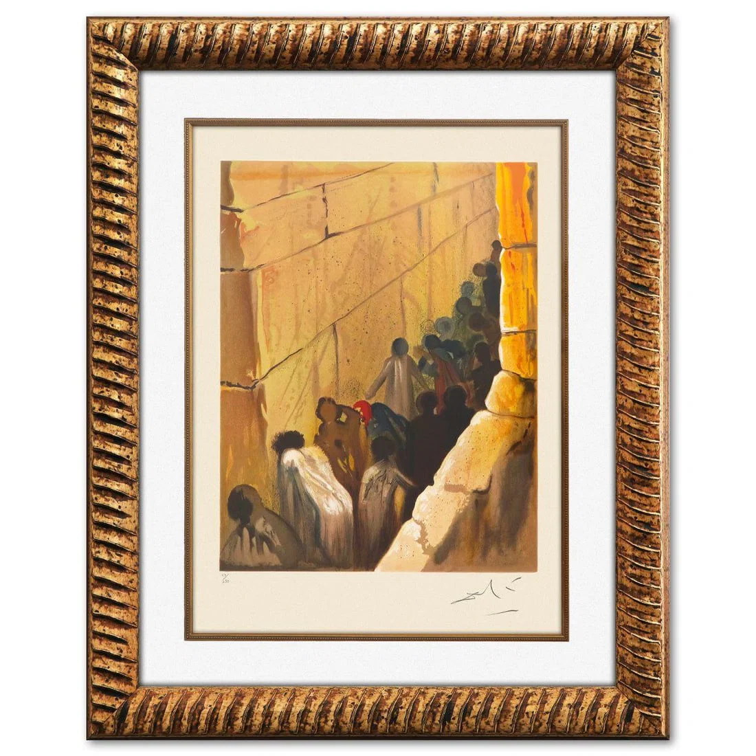 Salvador Dali- Original Lithograph "The Wailing Wall"
