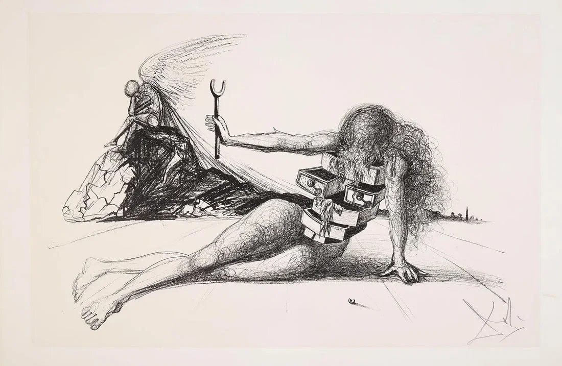 Salvador Dali (Spanish, 1904-1984) Drawers of Memory, After