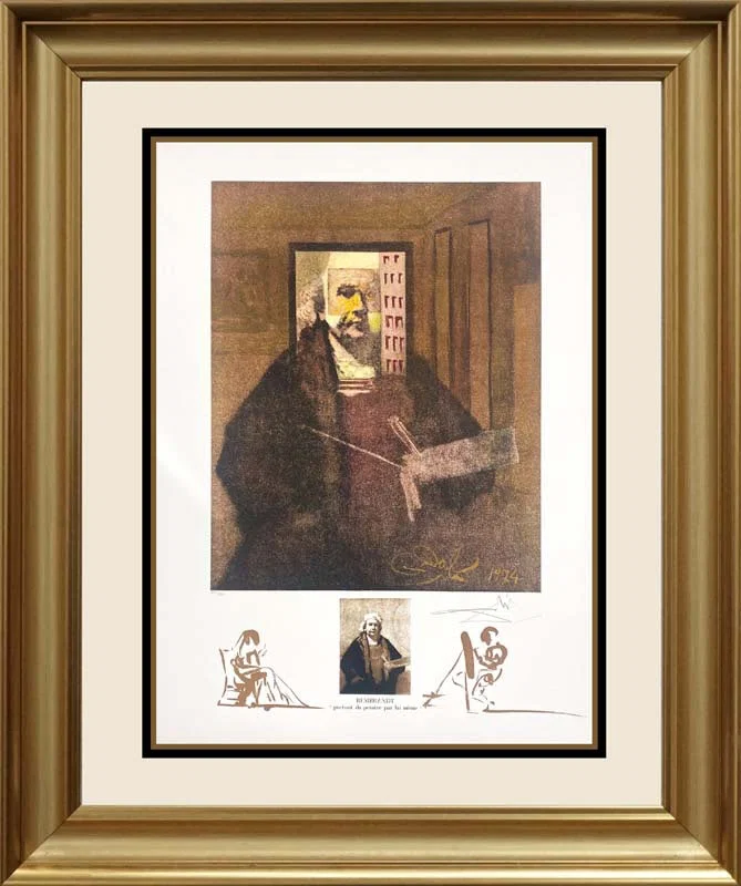 Salvador Dali (Spanish 1904-1989) Limited Edition Lithograph Rembrandt Portrait du Painter par