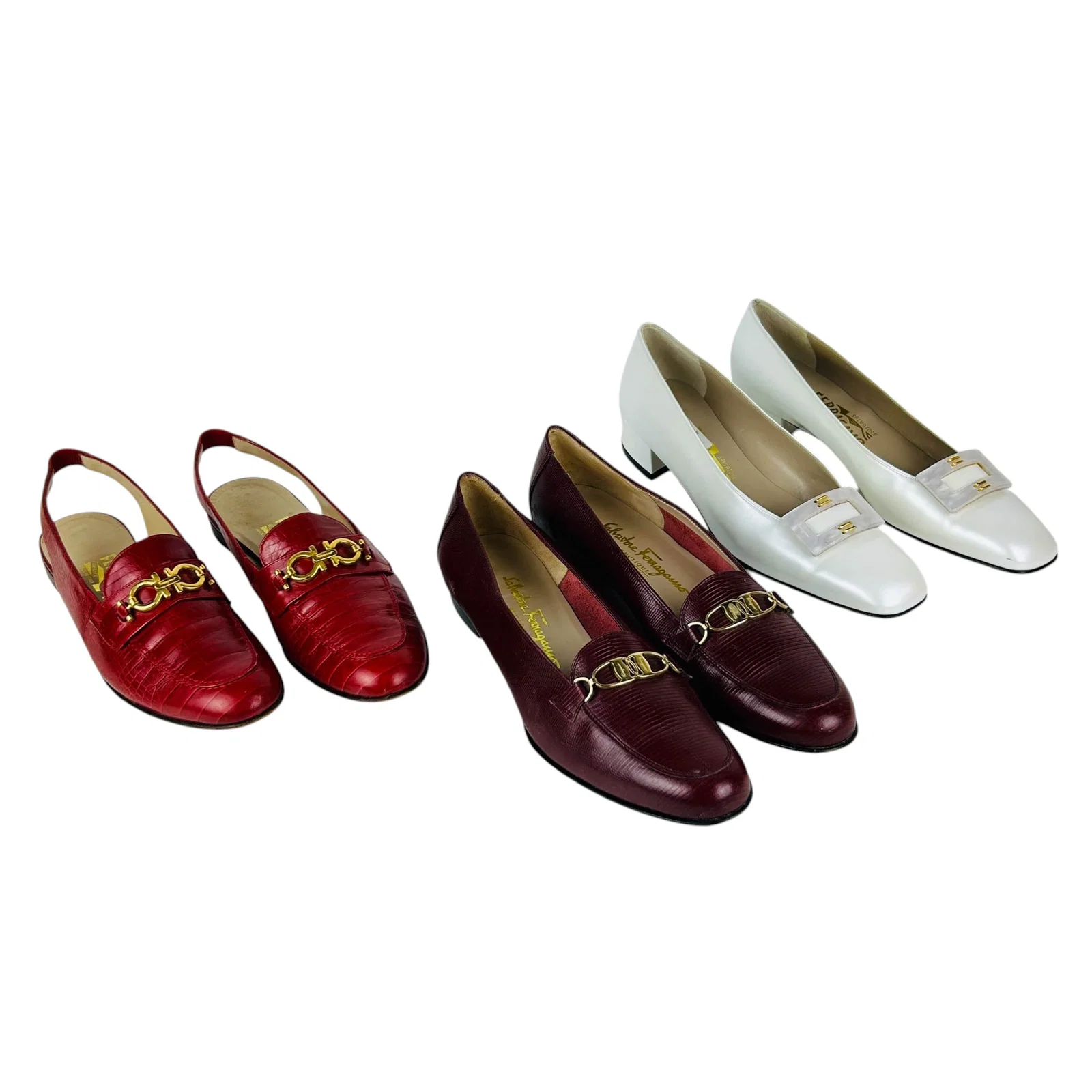 Salvatore Ferragamo Designer Ladies Shoes 3Pairs