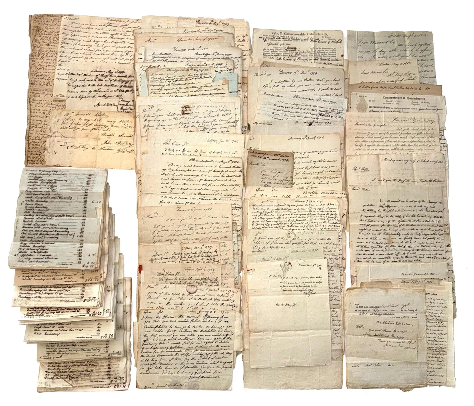 Samuel Holten, 102 Items, 246 pp. - Great Content on Shays’ Rebellion, Near War with Great