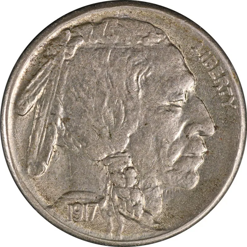 San Francisco 1917 Buffalo Nickel Uncirculated With Strong Luster