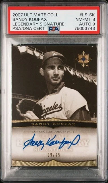 Sandy Koufax 2007 Ultimate Collection Legendary #LS-SK PSA 9 Auto 09/25