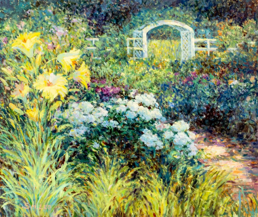 Sang M Lee (South Korea,b 1949) oil painting