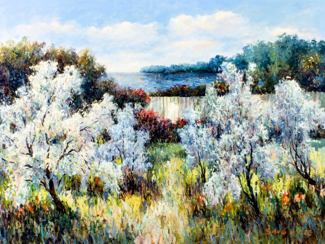 Sang M Lee (South Korea,US,1949-?) oil painting