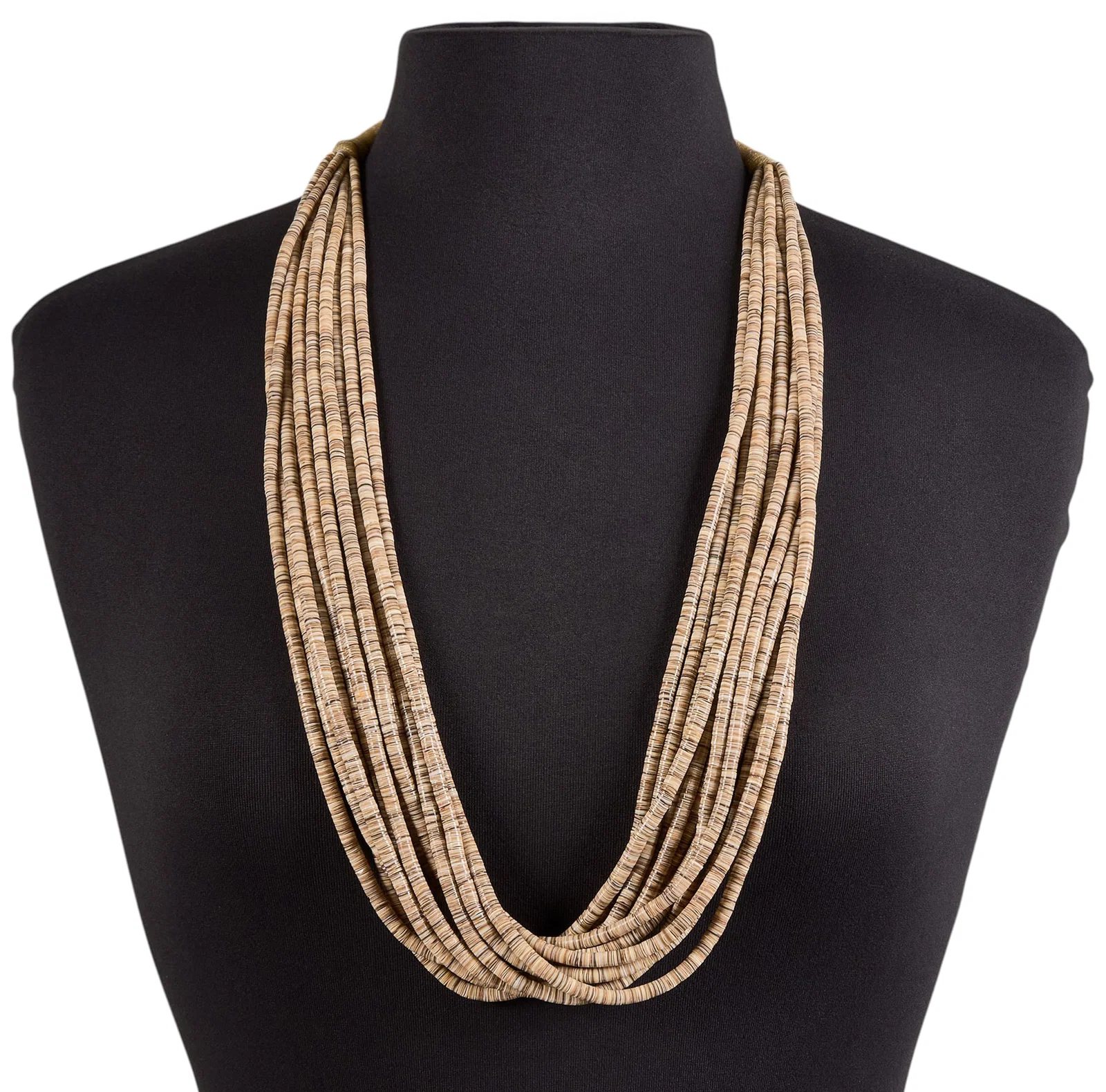 Santo Domingo Multi-Strand Shell Beaded Necklace