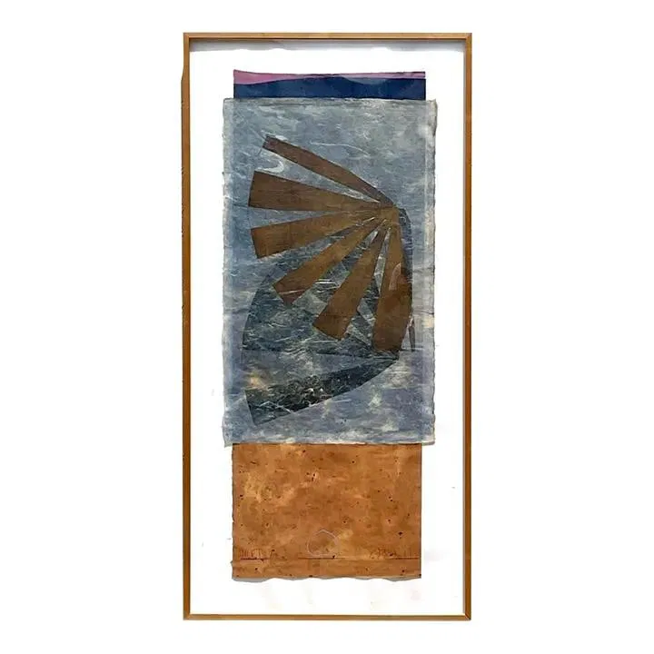 Scott Sandell Inlet Monumental Mixed Media Art 5/10 Blue