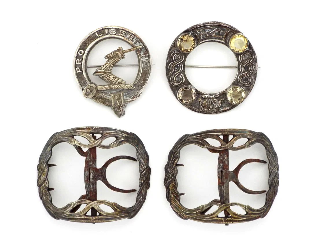 Scottish Victorian RA GLASGOW Silver Citrine Brooches & Buckles