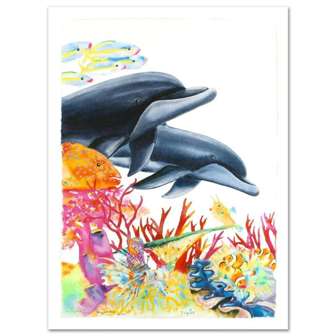 Sea of Color Limited Edition Giclee on Canvas (29.5" x 41.5") by Wyland, Numbered and Hand Signed by