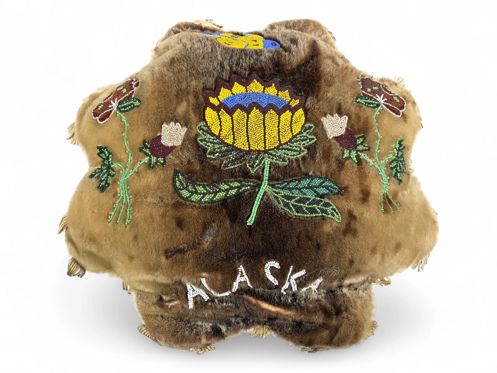 Seal Fur "Alaska" Beadwork Pillow