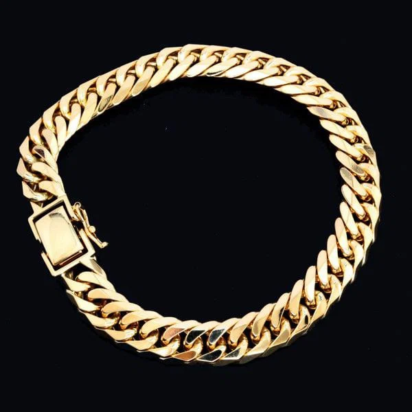 Second-hand 18K Gold Kihei Bracelet, Hexagonal Double Chain