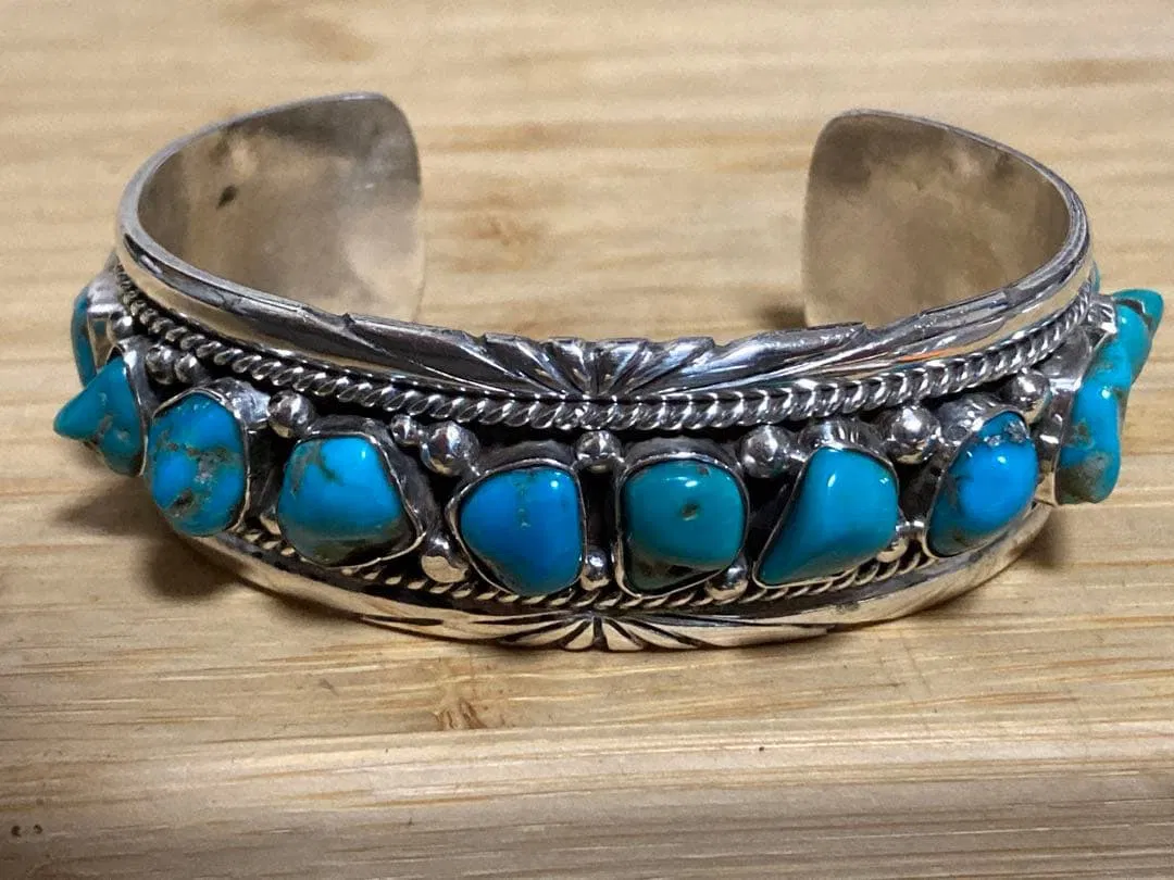 (Second-hand) 925 Silver Navajo Turquoise Bracelet