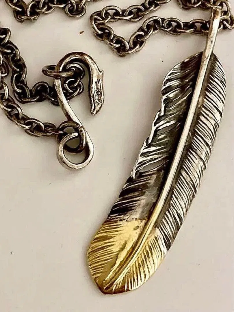(Second-hand) Goro's Gold Eagle Claw Extra Large Feather Hook with Thin Round Chain Set