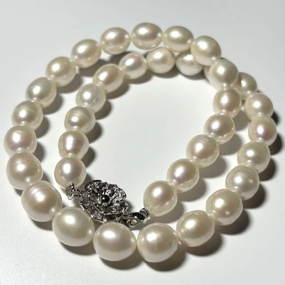 (Second-hand) Natural pearl necklace, large size, 10.2 millimeters