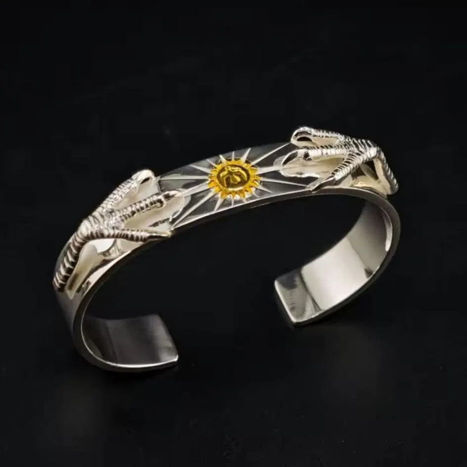 (Second-hand) Silver Sun Eagle Claw Bracelet Sun Eagle
