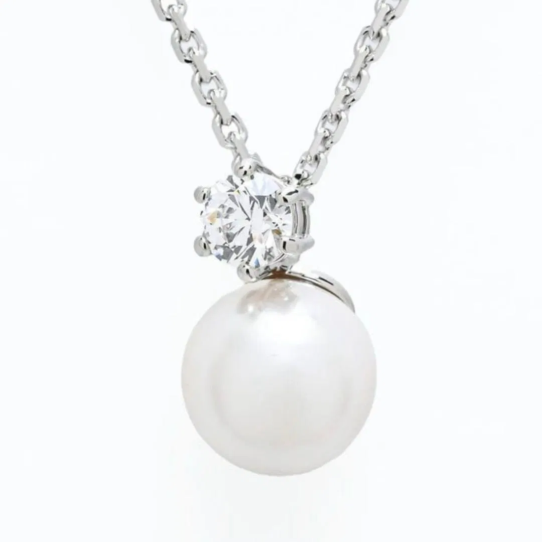 (Second-hand) Swarovski Matrix Pendant Crystal Pearl Necklace