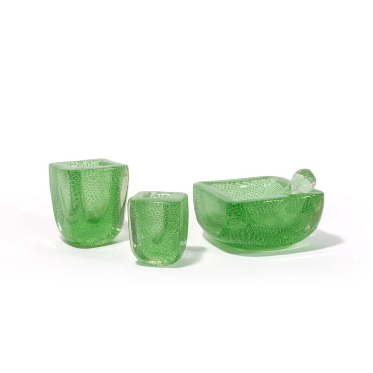 SEGUSO, anni '30. Un set da fumo in vetro