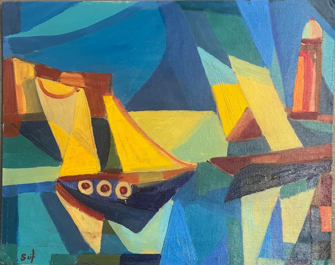 Seif Wanly (Attributed) Oil on Canvas over Board Art: 16" x 20"