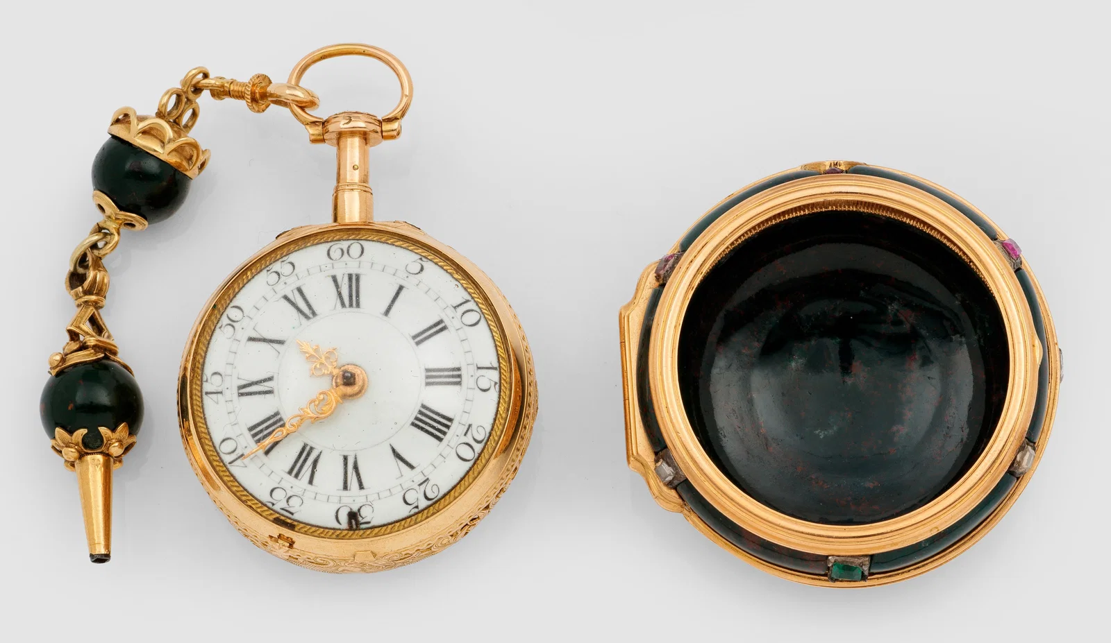 Seltene "Oignon"-Spindeltaschenuhr von Paul du Pin